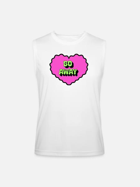 Go Away - Men’s Performance Sleeveless Shirt - white
