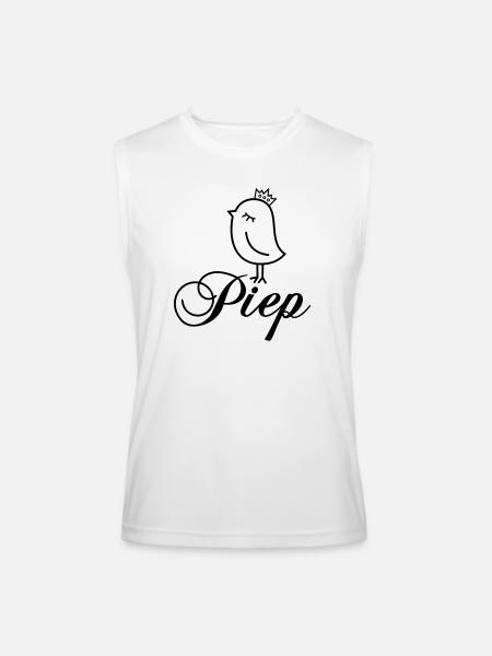 Sparrow With Crown “Piep” - Men’s Performance Sleeveless Shirt - white