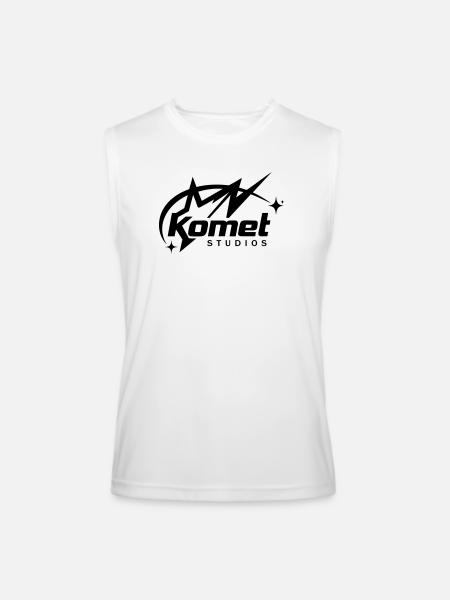 Komet Studios Star Logo - Men’s Performance Sleeveless Shirt - white