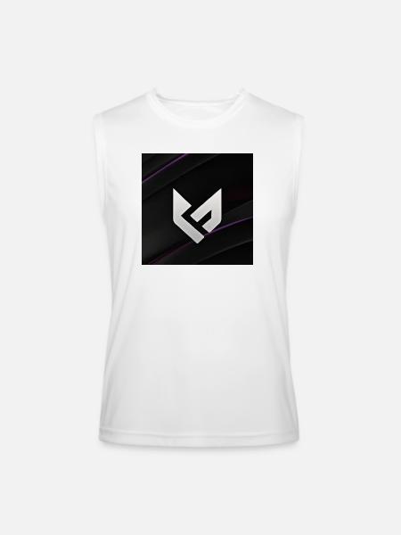 Geometric Monogram Glyph - Men’s Performance Sleeveless Shirt - white