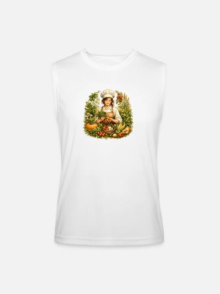 Autumn Harvest Kitchen Charm - Men’s Performance Sleeveless Shirt - white
