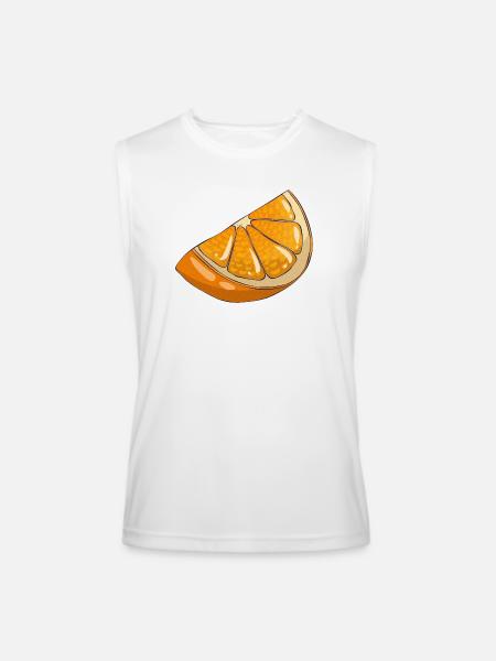 Orange slice - Men’s Performance Sleeveless Shirt - white