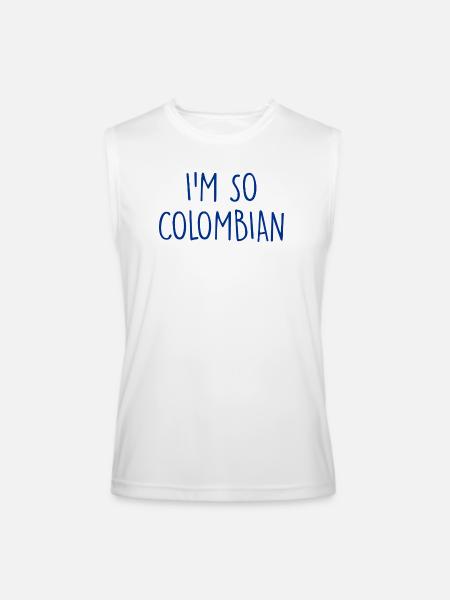 I'm so Colombian Colombia - Men’s Performance Sleeveless Shirt - white