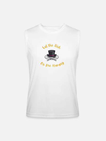 Eat the rich - Men’s Performance Sleeveless Shirt - white