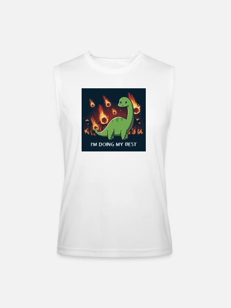 Dino Doing Its Best - Men’s Performance Sleeveless Shirt - white