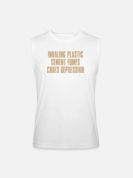 Plastic Fume Mood Pollution - Men’s Performance Sleeveless Shirt - white