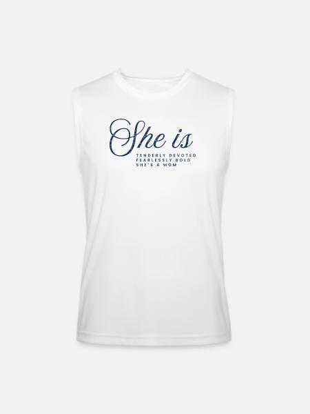 The Fearless Mother - Men’s Performance Sleeveless Shirt - white