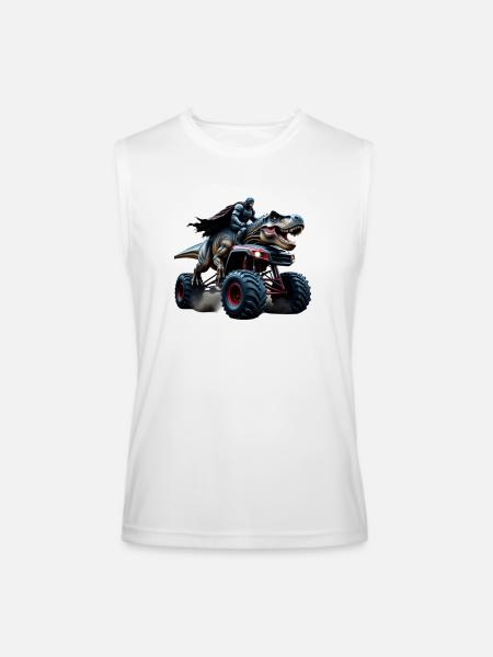 Prehistoric Power Rider - Men’s Performance Sleeveless Shirt - white