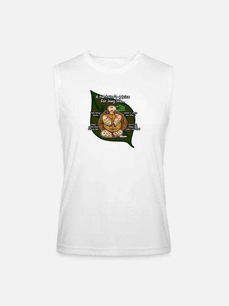 tortoise advice - Men’s Performance Sleeveless Shirt - white