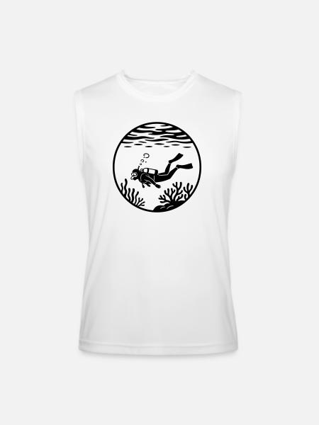 scuba - Men’s Performance Sleeveless Shirt - white