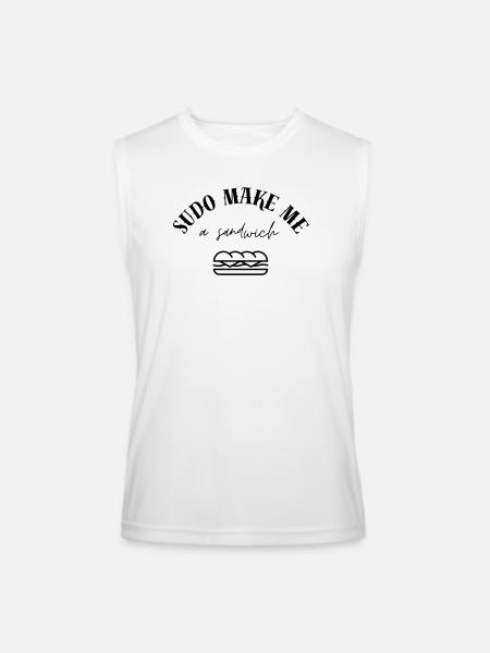 sudo_make_me_a_sandwich - Men’s Performance Sleeveless Shirt - white