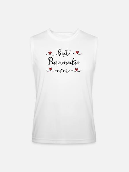 Best Paramedic ever - Men’s Performance Sleeveless Shirt - white