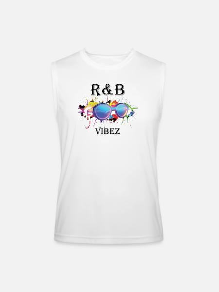 Hip Hop Neon Splash Sunglasses - Men’s Performance Sleeveless Shirt - white