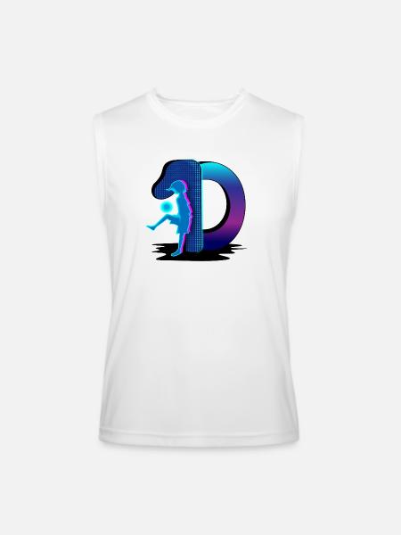 Neon Silhouette in Portal - Men’s Performance Sleeveless Shirt - white