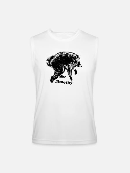 Jimothy Raccoon Meme - Men’s Performance Sleeveless Shirt - white