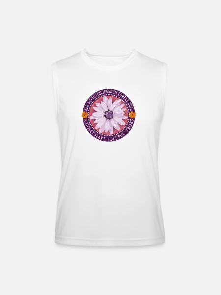 Purple Daisy Soul Circles - Men’s Performance Sleeveless Shirt - white - Front