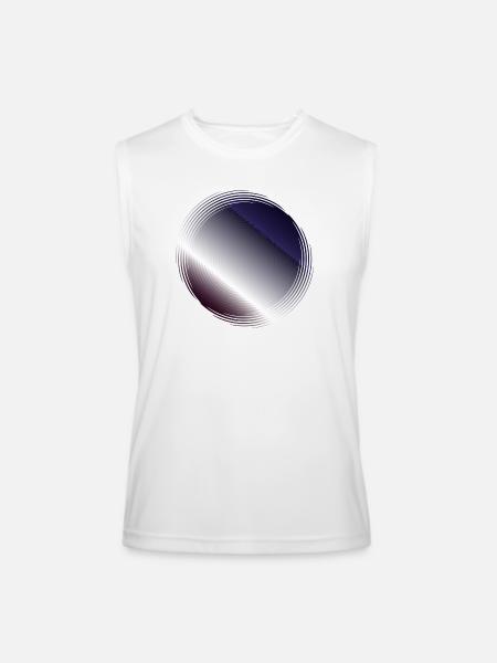 Circular Gradient Ripple - Men’s Performance Sleeveless Shirt - white