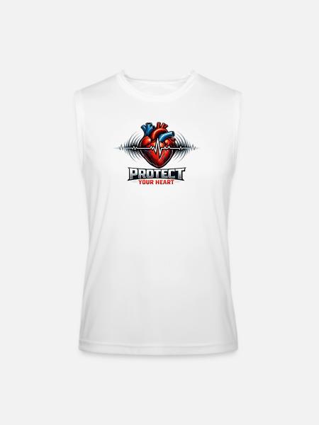 Protect Your Heart - Men’s Performance Sleeveless Shirt - white