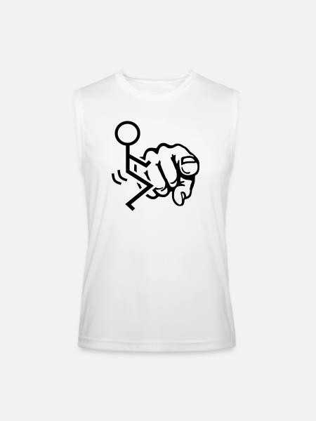 Fuck You - Men’s Performance Sleeveless Shirt - white