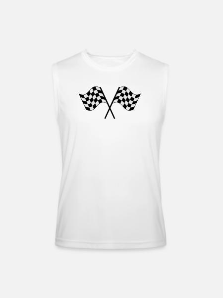 Checkered Flags - Men’s Performance Sleeveless Shirt - white - Front