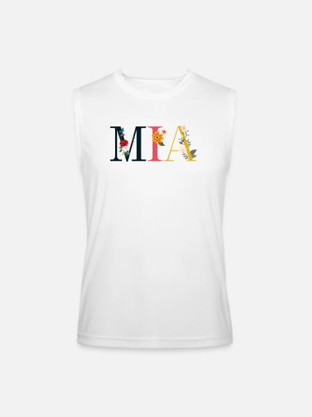 Mia - Men’s Performance Sleeveless Shirt - white