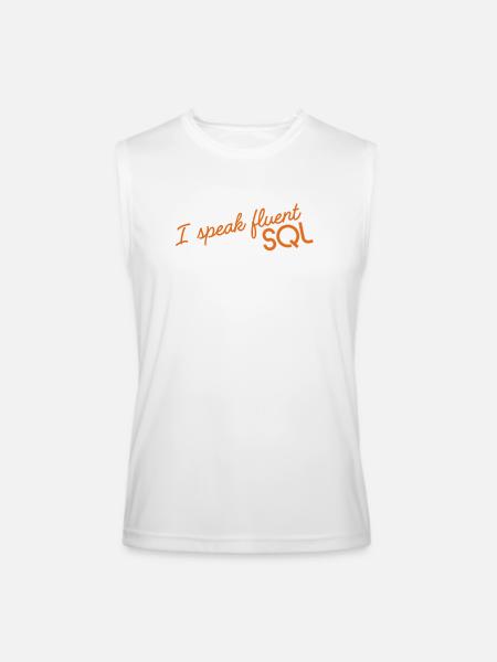 I_speak_fluent_SQL2 - Men’s Performance Sleeveless Shirt - white - Front