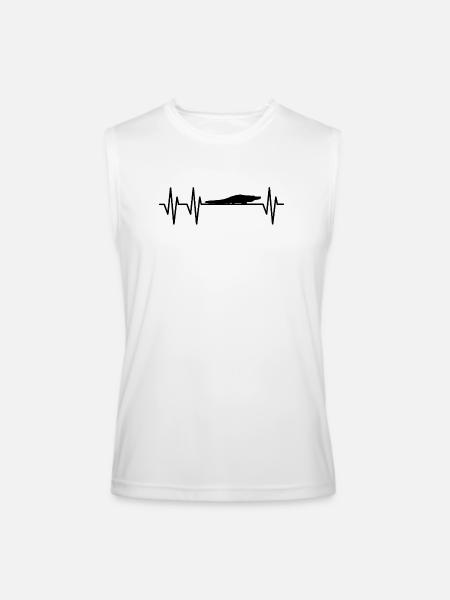 Alligator Heartbeat - Men’s Performance Sleeveless Shirt - white