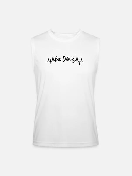 Bus Driving ECG - Men’s Performance Sleeveless Shirt - white