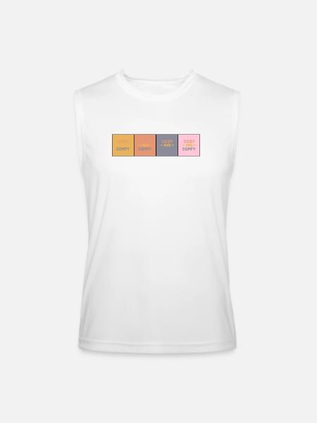 Cozy Comfy Quad Panels - Men’s Performance Sleeveless Shirt - white