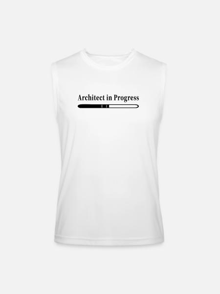 Architect in Progress – Minimal Architecture - Men’s Performance Sleeveless Shirt - white