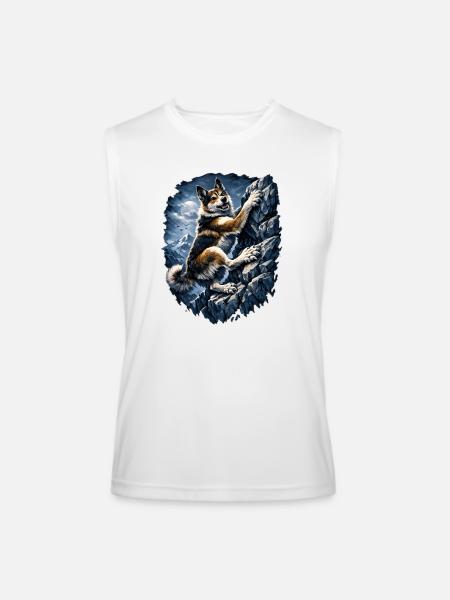 Alpine Husky Climber - Men’s Performance Sleeveless Shirt - white