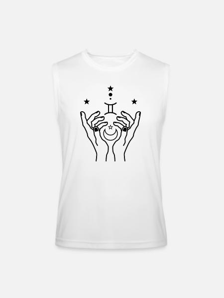 Gemini zodiac astrology - Men’s Performance Sleeveless Shirt - white - Front