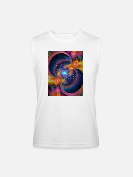 Fractal universe - Men’s Performance Sleeveless Shirt - white