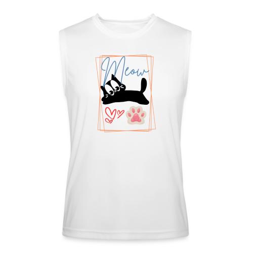Meow Cat Paw Cute Kitty Lover Design - Men’s Performance Sleeveless Shirt