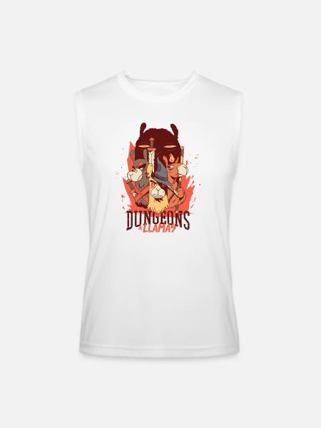 Dungeons And Llamas - Men’s Performance Sleeveless Shirt - white