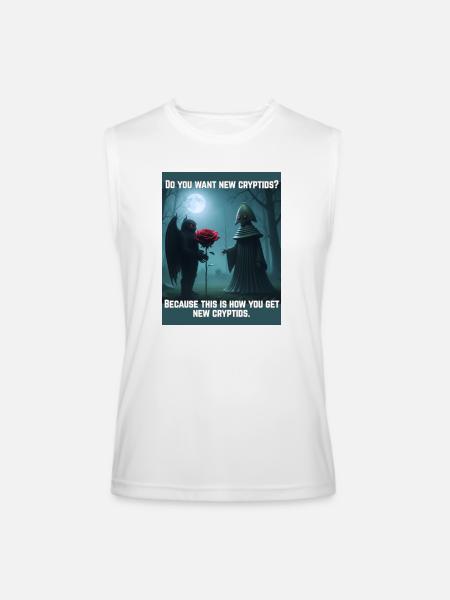 Mothman Romance - Men’s Performance Sleeveless Shirt - white