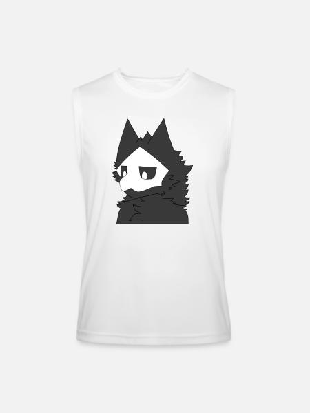 Mono Wolfish Avatar - Men’s Performance Sleeveless Shirt - white