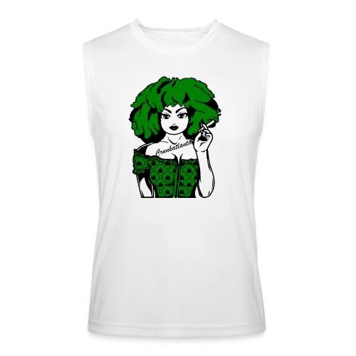 Woman Smoking Marijuana - Stupid Tee - Men’s Performance Sleeveless Shirt