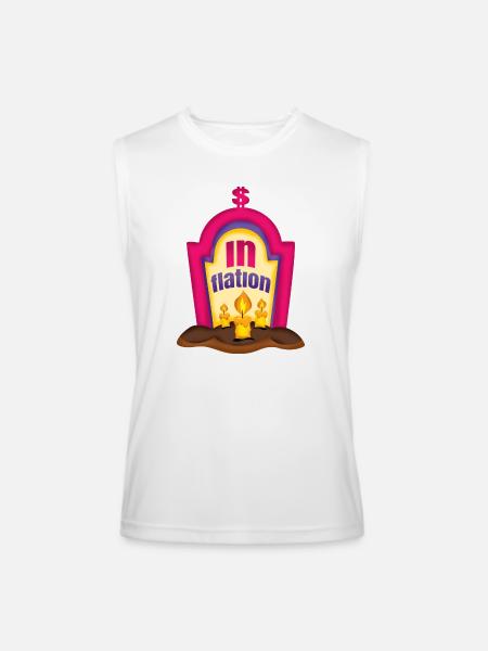 Halloween Inflation Grave - Men’s Performance Sleeveless Shirt - white