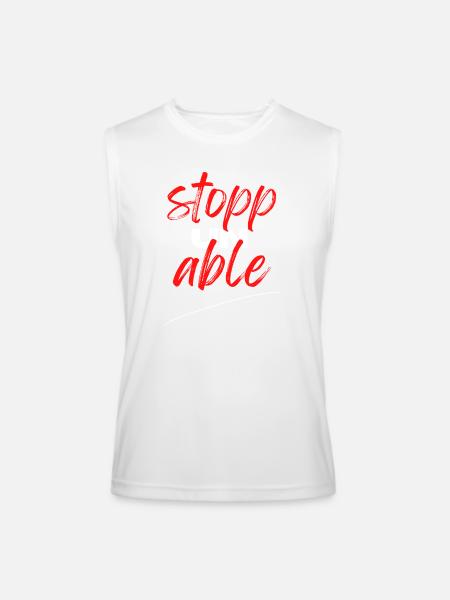 Un stoppable - Men’s Performance Sleeveless Shirt - white