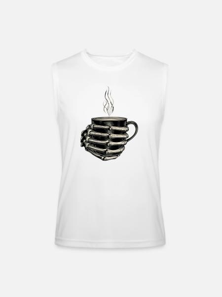 Skeleton Hands Embrace Steam Mug - Men’s Performance Sleeveless Shirt - white