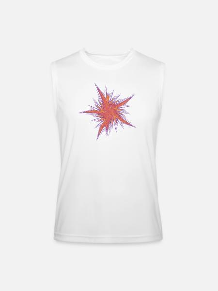 Cosmic Blossom – Fractal Art - Men’s Performance Sleeveless Shirt - white
