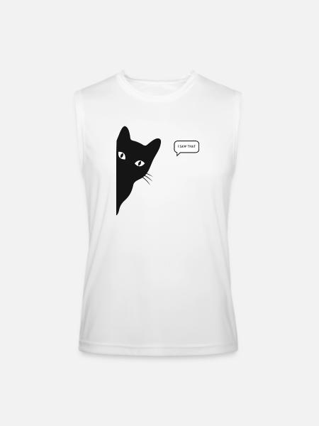 Cat saw that - Men’s Performance Sleeveless Shirt - white