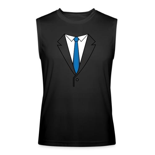 Suit with Blue Tie - Men’s Performance Sleeveless Shirt