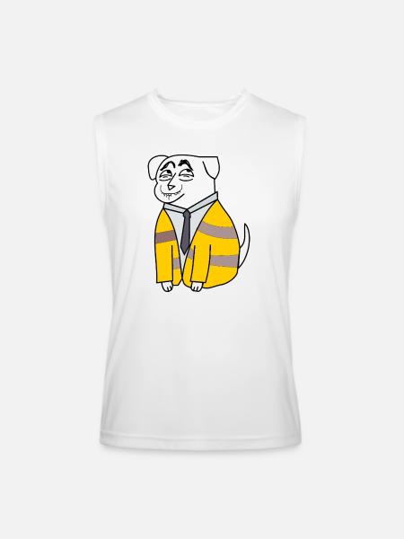 Business Bee in Suit - Men’s Performance Sleeveless Shirt - white