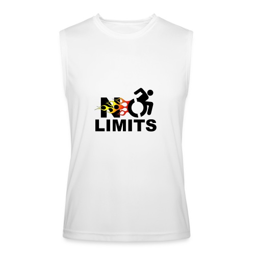 No limits for me with my wheelchair - Men’s Performance Sleeveless Shirt