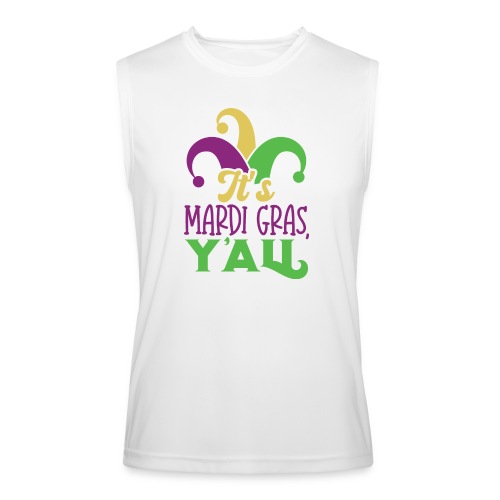 Purple, Green & Gold It's Mardi Gras Yall - Men’s Performance Sleeveless Shirt