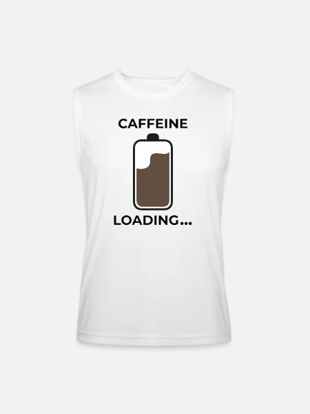 caffeine loading - Men’s Performance Sleeveless Shirt - white