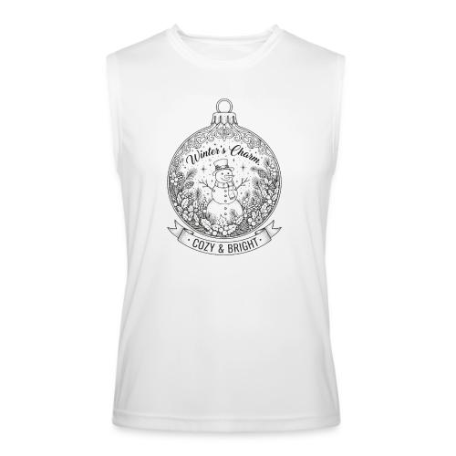 Festive Snowman T-Shirt - Men’s Performance Sleeveless Shirt