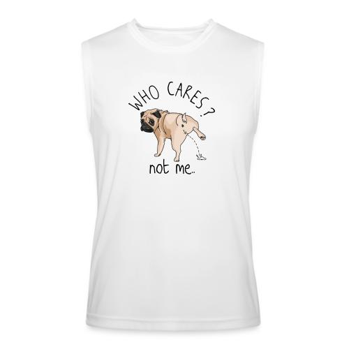 Dog Says Who Cares stupid tee - Men’s Performance Sleeveless Shirt